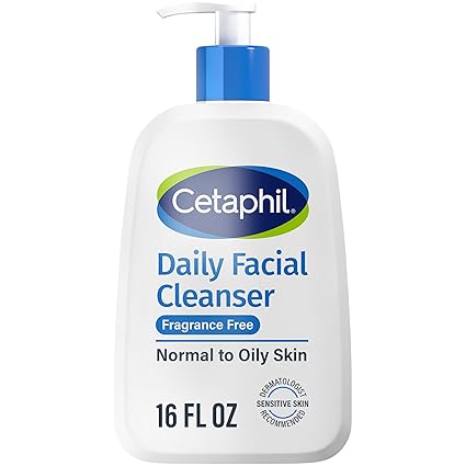 Cetaphil Face Wash, Daily Facial Cleanser for Sensitive,16 Oz