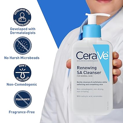CeraVe Renewing Salicylic Acid Cleanser, 8 Ounce