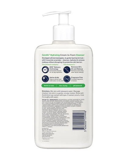 Hydrating Cream-to-Foam Cleanser(8 OZ)
